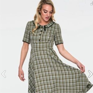 Voodoo Vixen Kaylee Plaid Swing Dress